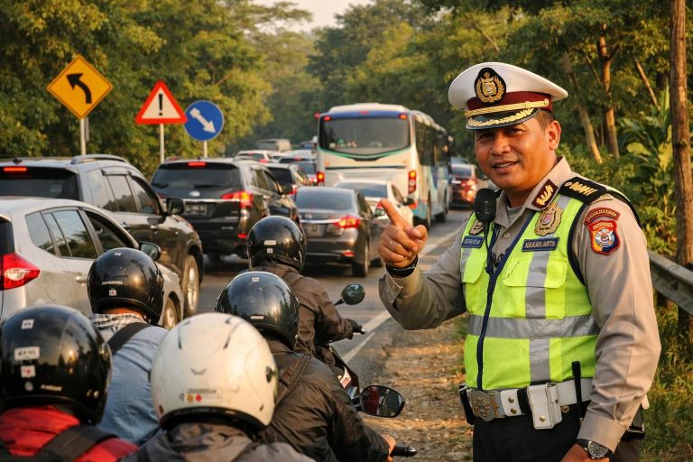 arus balik one way dimulai hari ini pukul 14.00. kakorlantas memberikan imbauan penting bagi para pemudik untuk perjalanan yang aman dan lancar.