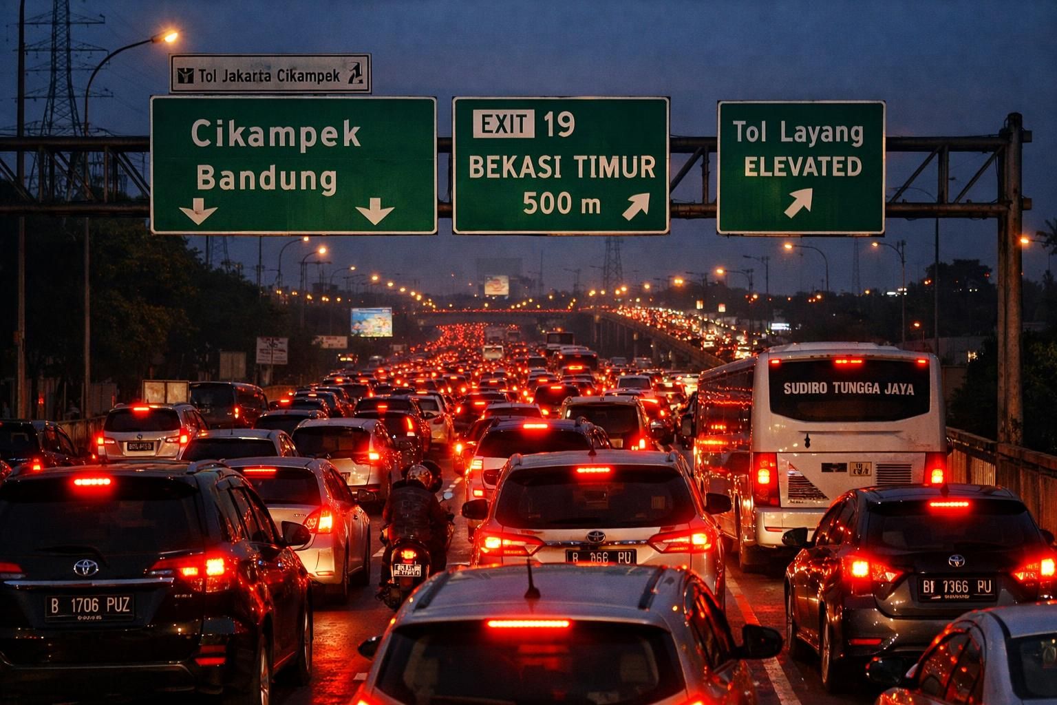 bekasi ke tol cikampek membutuhkan waktu 5 jam, pemudik mengeluhkan kemacetan ekstrem yang mencatat rekor baru. simak laporan lengkapnya di kompas.com.