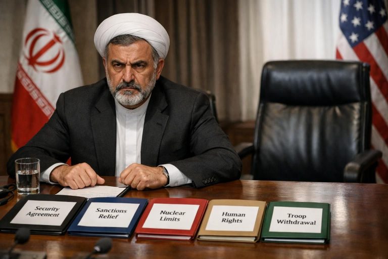 iran menolak negosiasi dengan as dan mengajukan 5 syarat utama untuk mencapai perdamaian, menurut laporan cnbc indonesia.