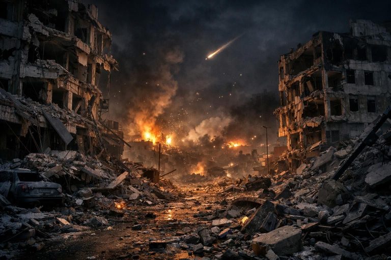 serangan rudal iran kembali menyerang israel, menyebabkan kerusakan bangunan dan jalan penuh reruntuhan. baca laporan lengkap di cnbc indonesia.