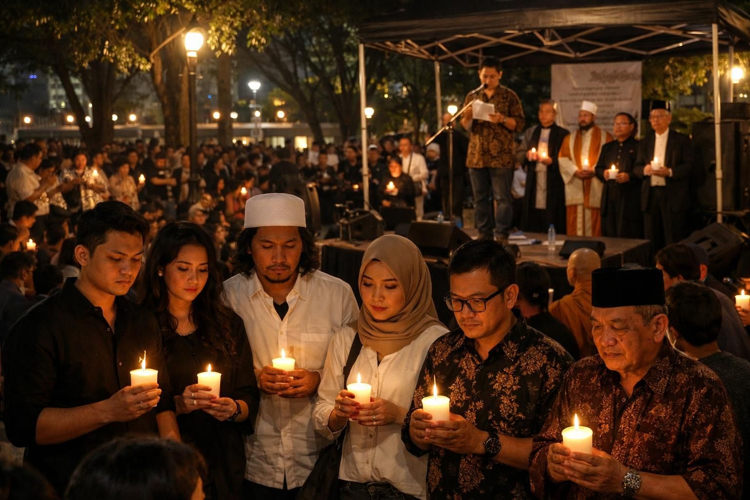 barisan selebriti indonesia berkumpul dalam acara doa bersama menjelang keputusan penting kasus nadiem makarim. simak liputan lengkapnya di kompas.com.
