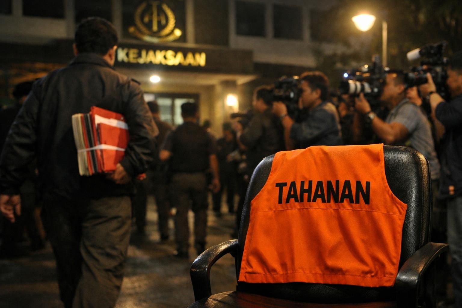 jamwas meminta maaf atas kejadian febrie adriansyah yang tidak mengenakan rompi tahanan, menyatakan itu kesalahan karena terburu-buru.
