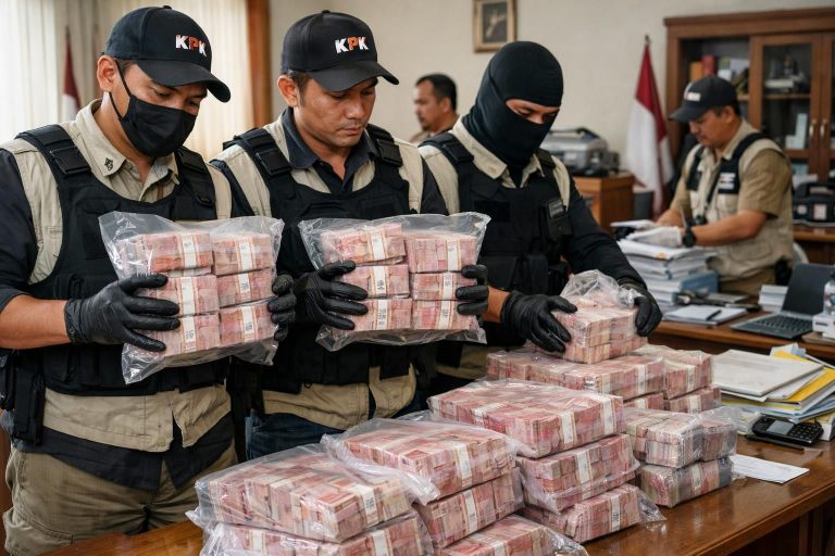 kpk berhasil mengamankan rp 2 miliar dalam operasi tangkap tangan terhadap bupati pemalang anom widiyantoro, mengungkap kasus korupsi yang sedang diselidiki.