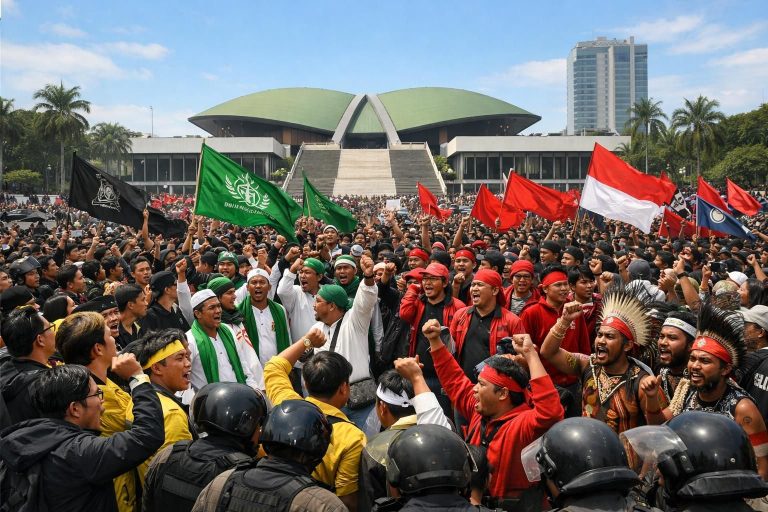 panduan lengkap demo besar di dpr pada 27 agustus, termasuk jadwal dan tuntutan dari empat kelompok massa utama. simak informasinya di afu.id.