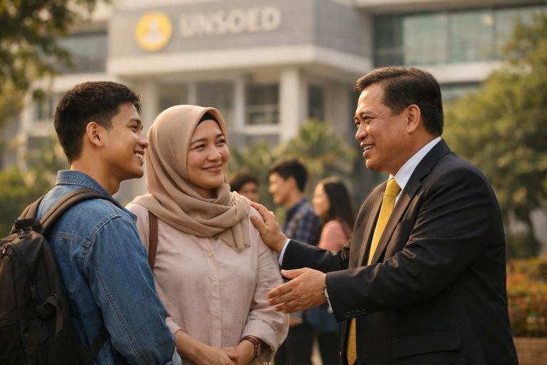 rektor unsoed menyediakan 73 kuota khusus bagi calon mahasiswa yang memiliki orang tua korban pemerasan, sebagai bentuk dukungan dan perhatian terhadap kondisi mereka.